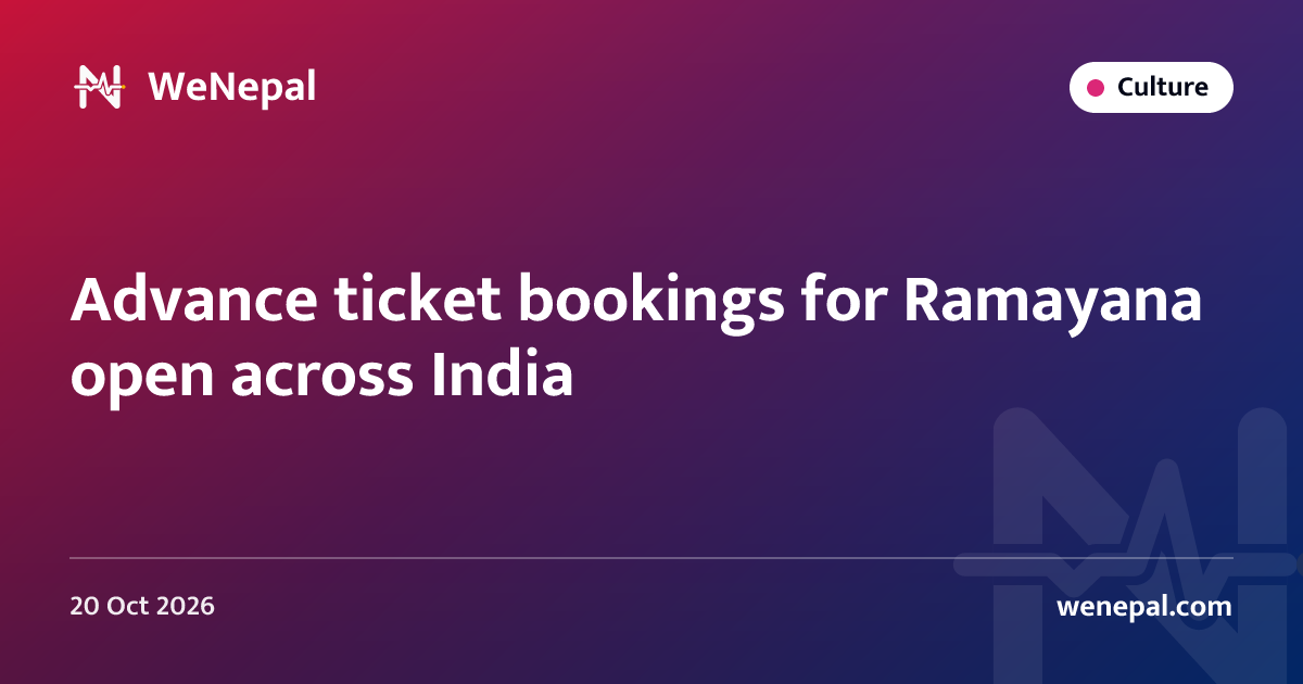 Advance ticket bookings for Ramayana open across India
