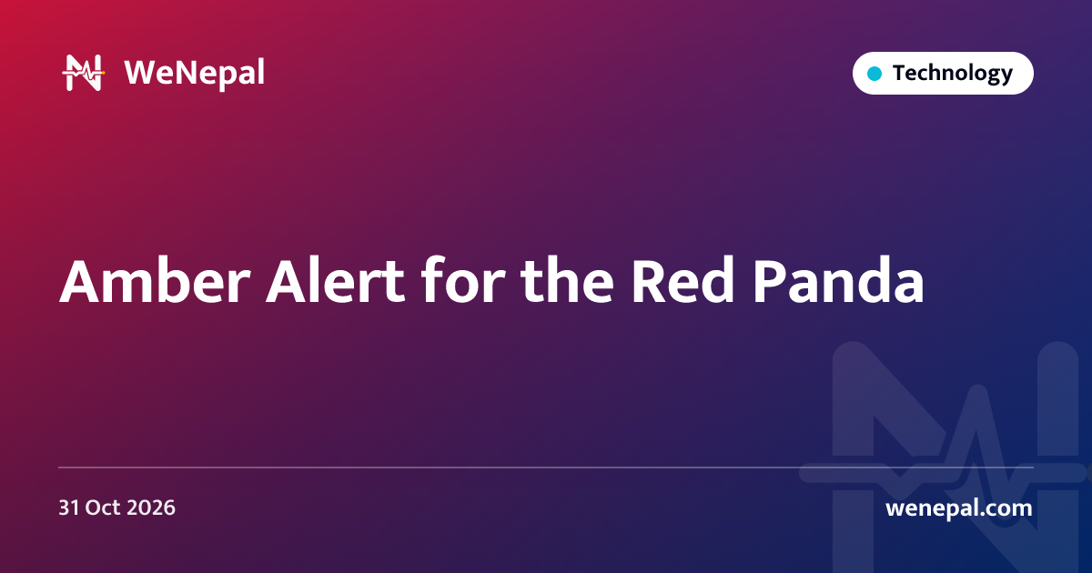 Amber Alert for the Red Panda