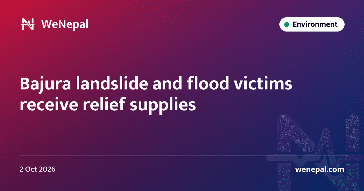 Bajura landslide and flood victims receive relief supplies