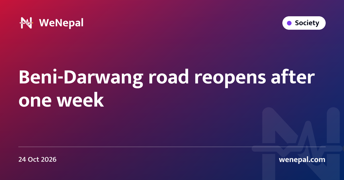 Beni-Darwang road reopens after one week