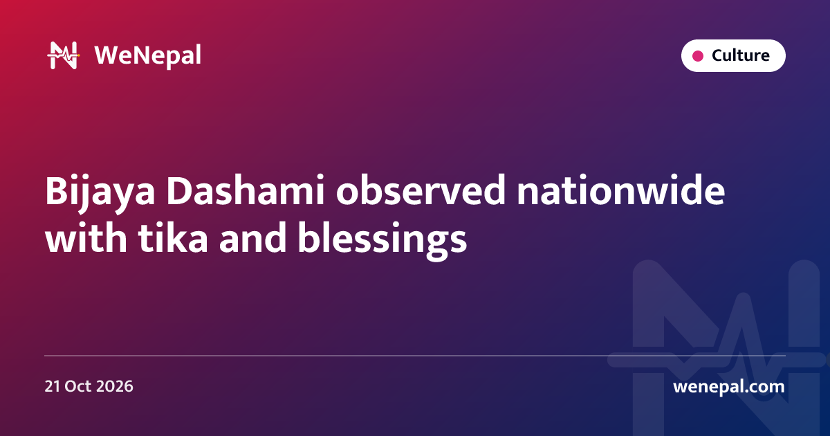 Bijaya Dashami observed nationwide with tika and blessings