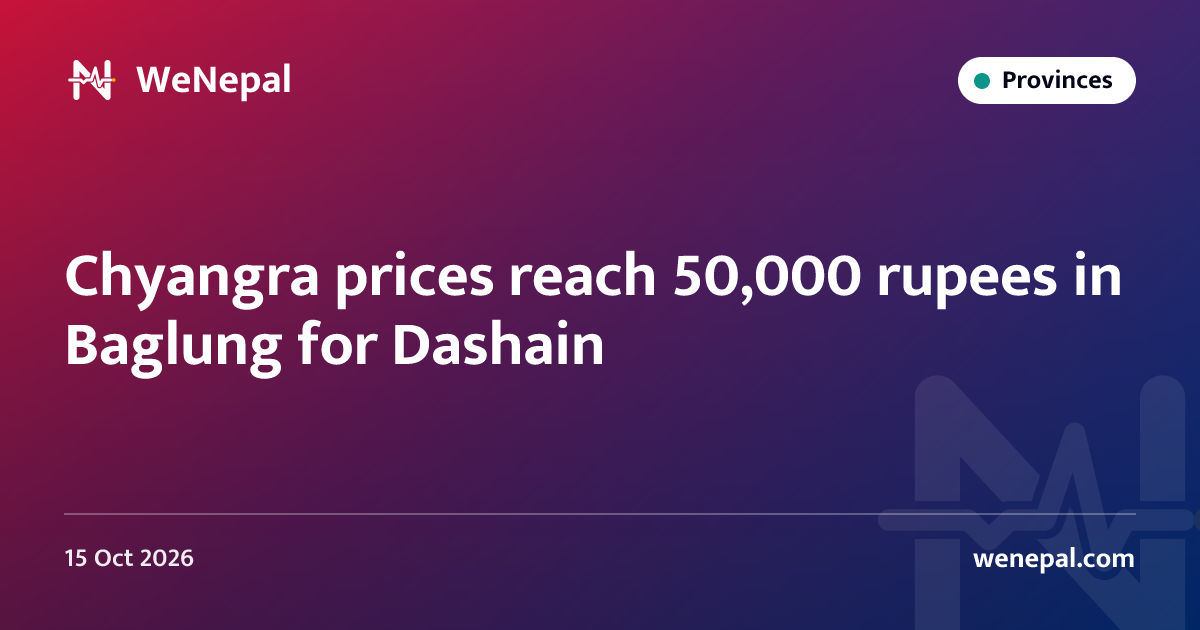Chyangra prices reach 50,000 rupees in Baglung for Dashain