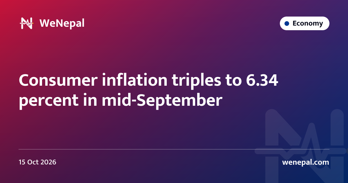 Consumer inflation triples to 6.34 percent in mid-September