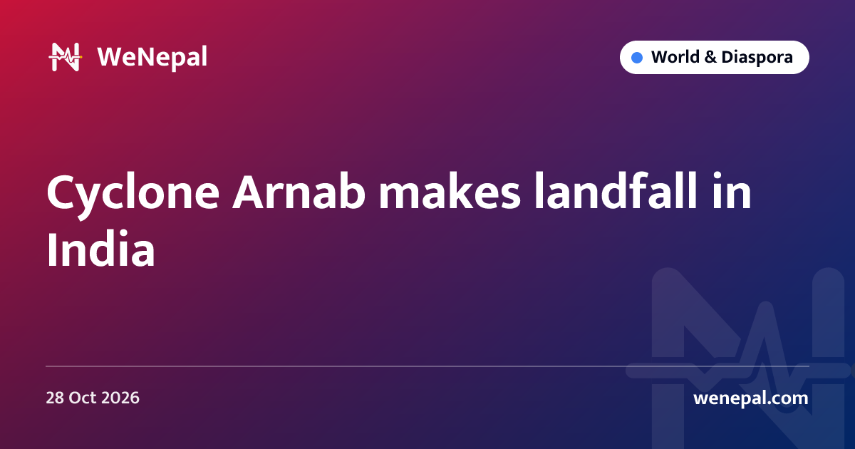 Cyclone Arnab makes landfall in India