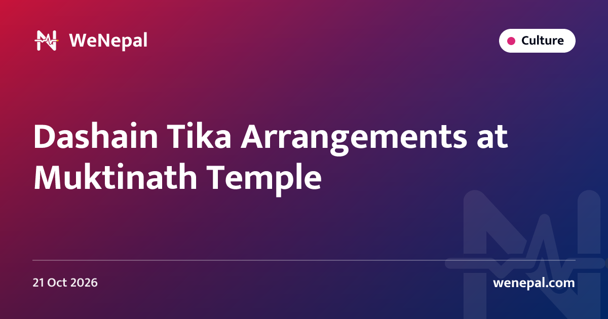Dashain Tika Arrangements at Muktinath Temple