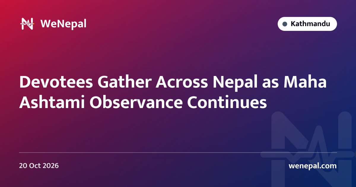 Devotees Gather Across Nepal as Maha Ashtami Observance Continues