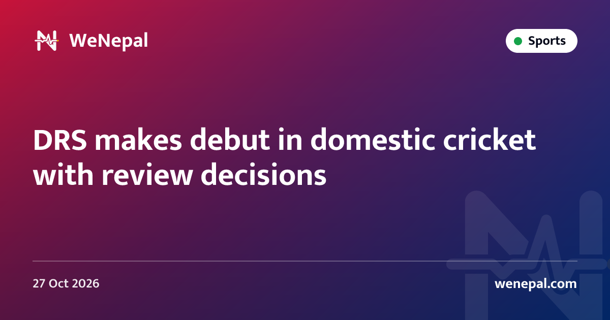 DRS makes debut in domestic cricket with review decisions