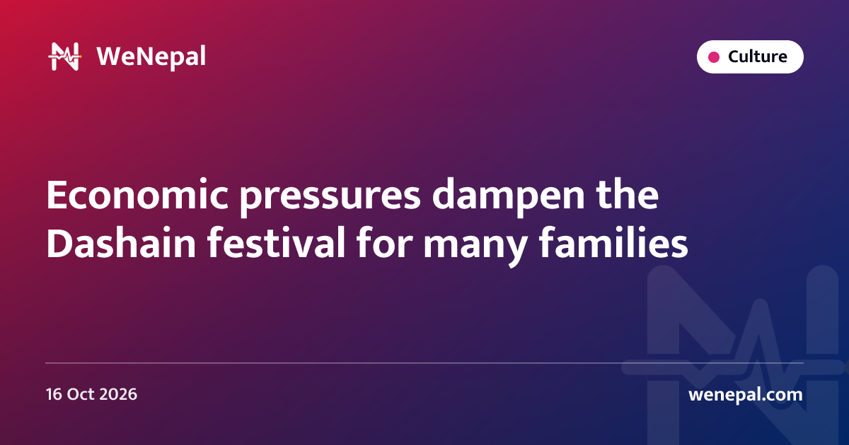 Economic pressures dampen the Dashain festival for many families