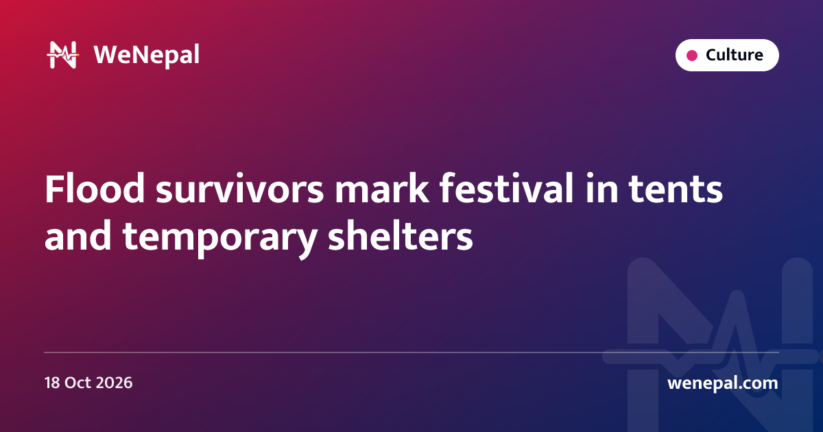 Flood survivors mark festival in tents and temporary shelters