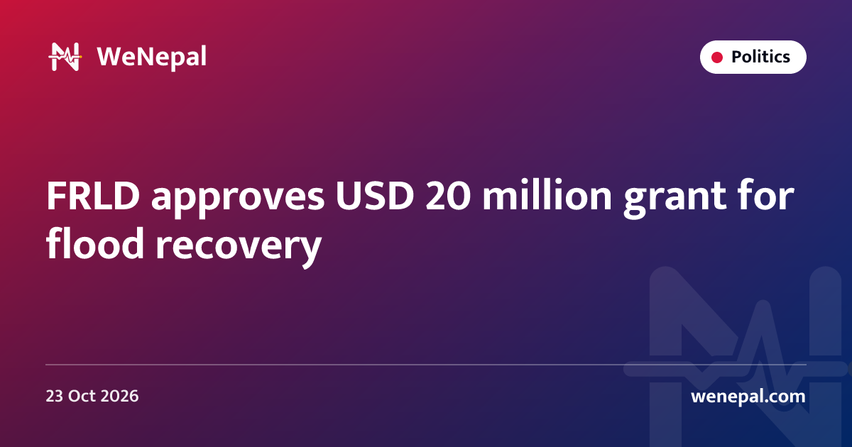 FRLD approves USD 20 million grant for flood recovery