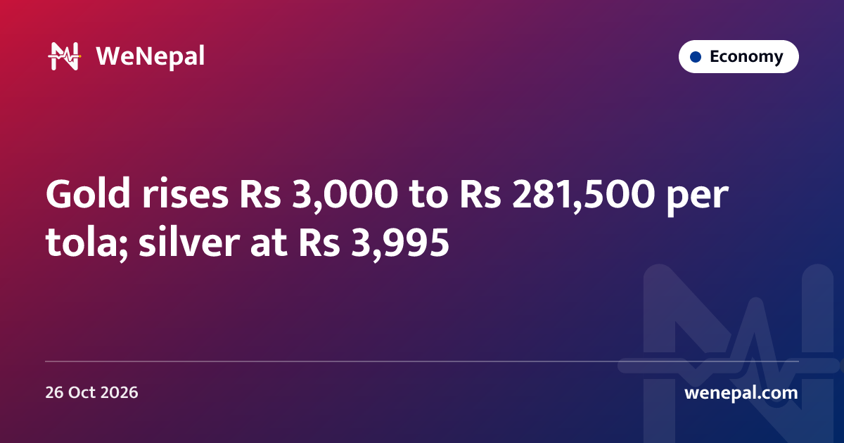 Gold rises Rs 3,000 to Rs 281,500 per tola; silver at Rs 3,995