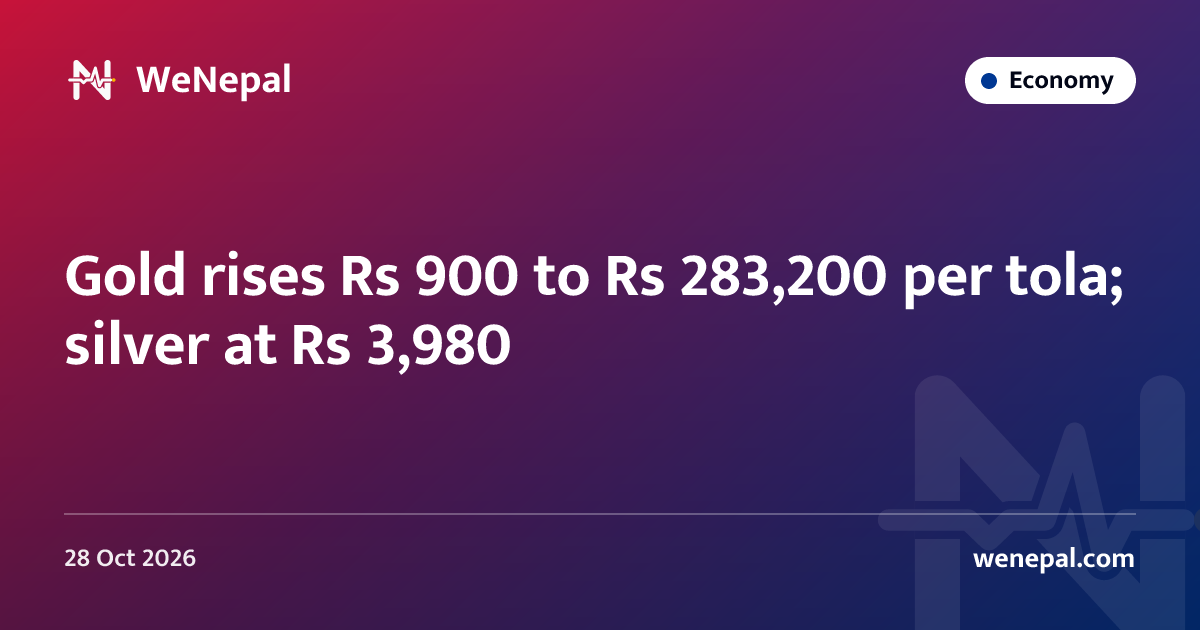 Gold rises Rs 900 to Rs 283,200 per tola; silver at Rs 3,980