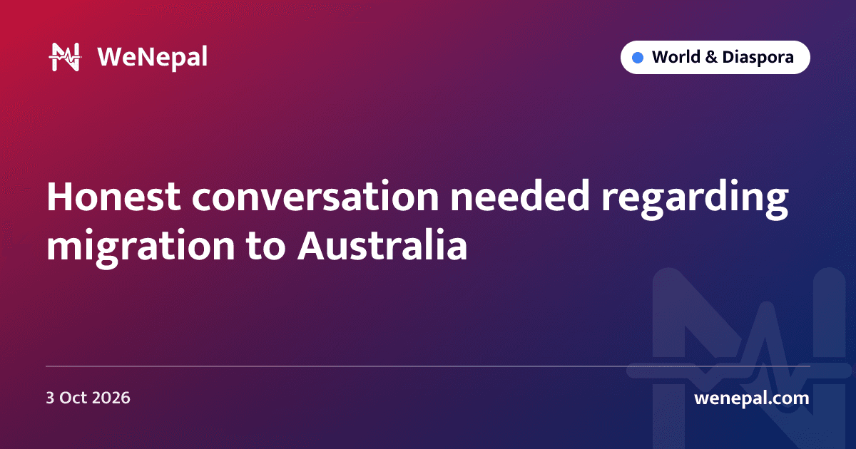 Honest conversation needed regarding migration to Australia