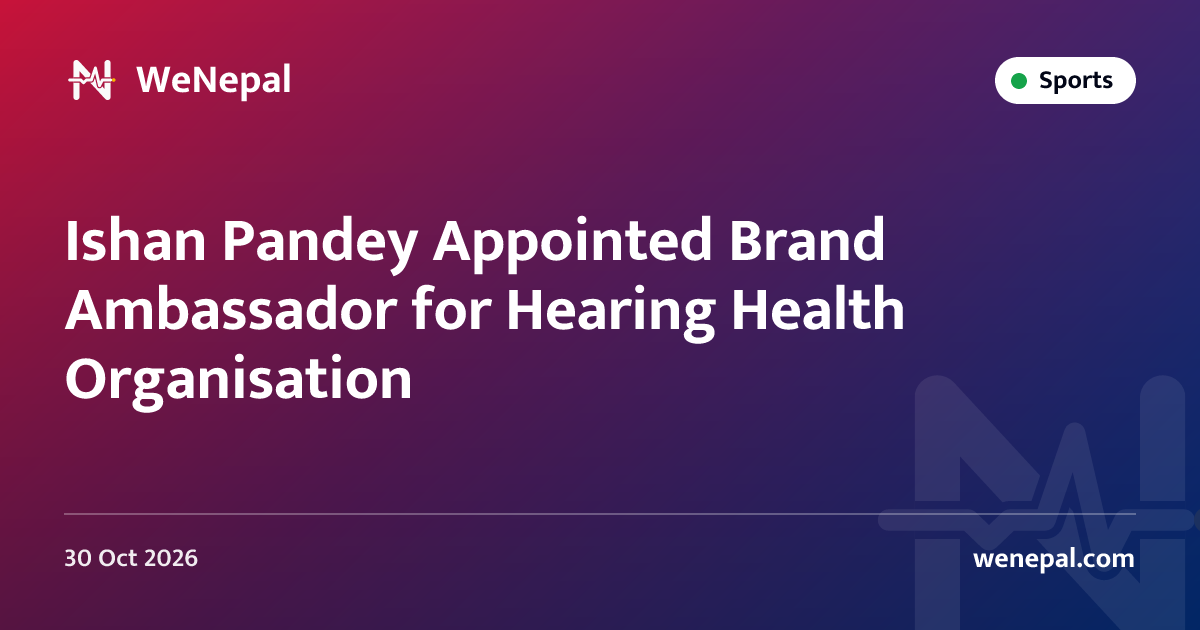 Ishan Pandey Appointed Brand Ambassador for Hearing Health Organisation
