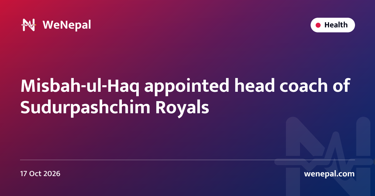 Misbah-ul-Haq appointed head coach of Sudurpashchim Royals