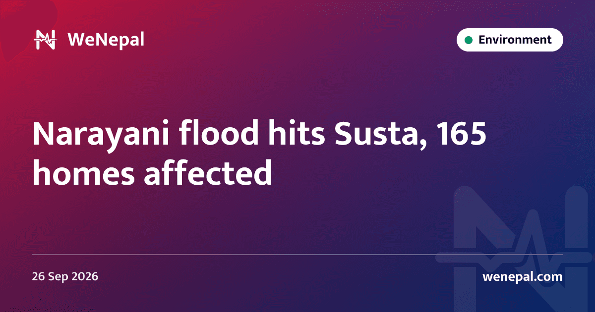 Narayani flood hits Susta, 165 homes affected