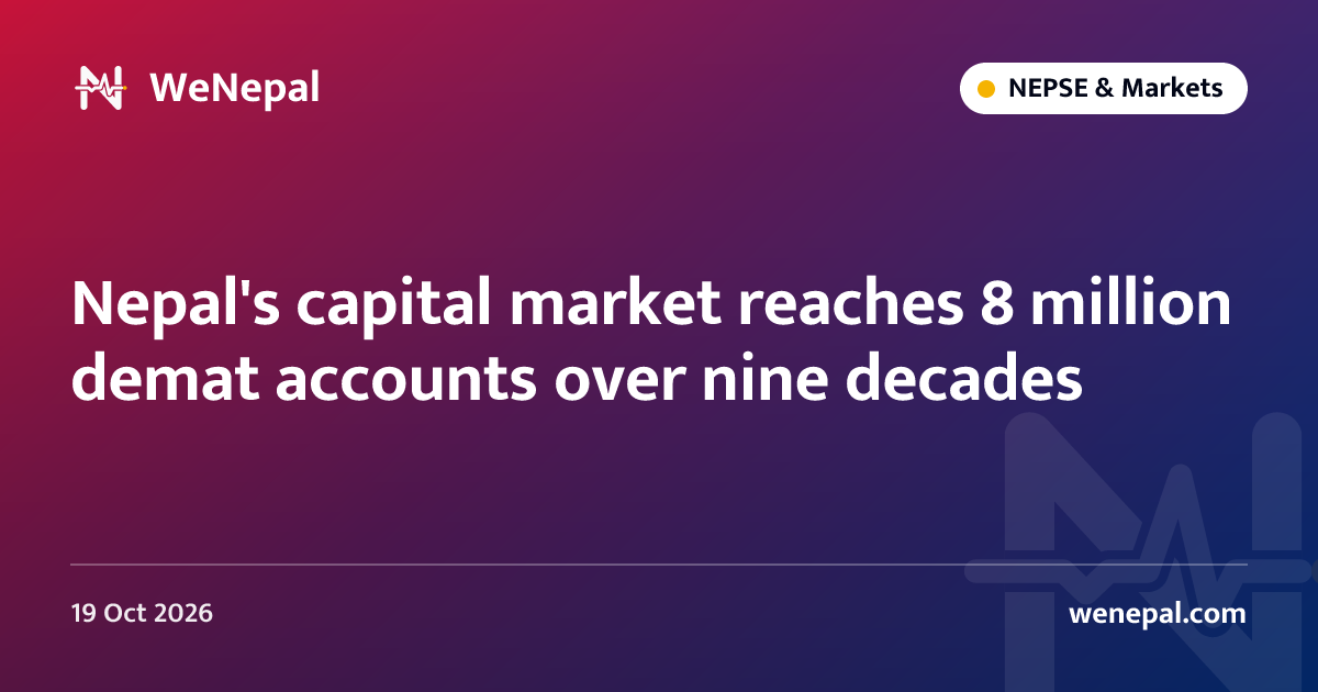 Nepal's capital market reaches 8 million demat accounts over nine decades