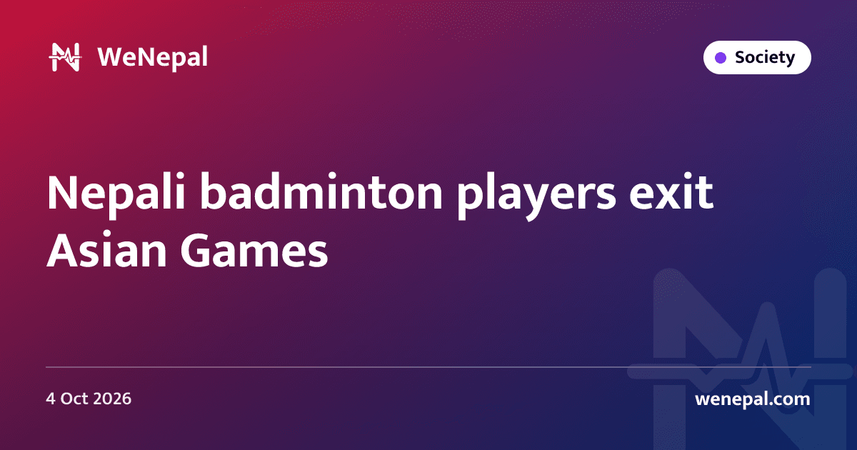 Nepali badminton players exit Asian Games