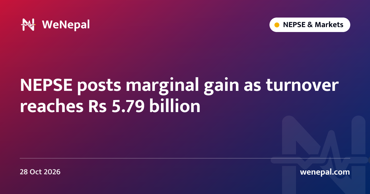NEPSE posts marginal gain as turnover reaches Rs 5.79 billion