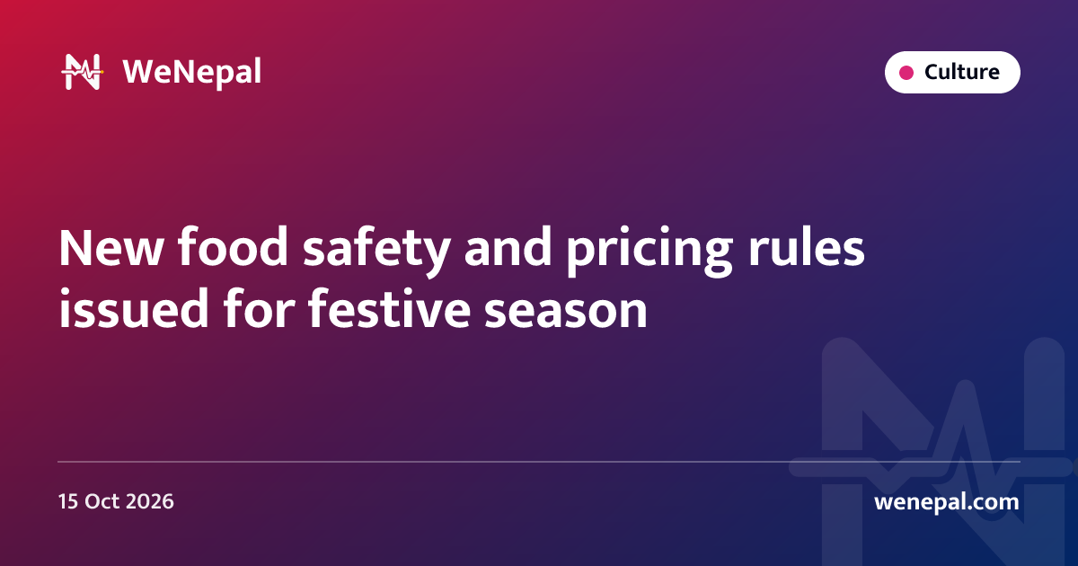 New food safety and pricing rules issued for festive season