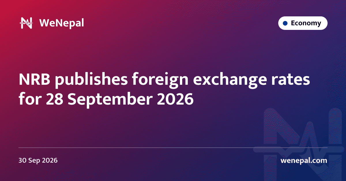 NRB publishes foreign exchange rates for 28 September 2026