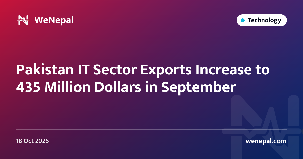 Pakistan IT Sector Exports Increase to 435 Million Dollars in September