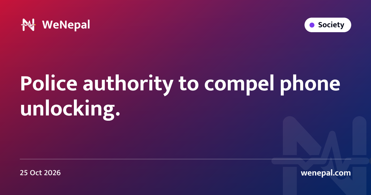 Police authority to compel phone unlocking.
