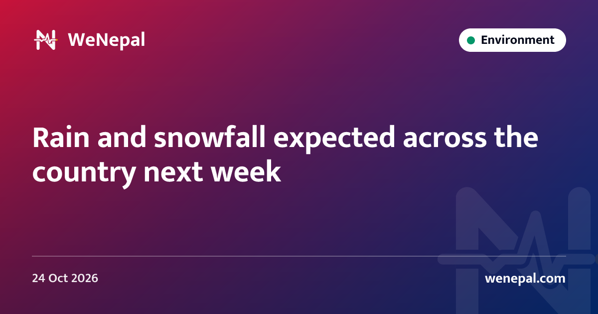 Rain and snowfall expected across the country next week