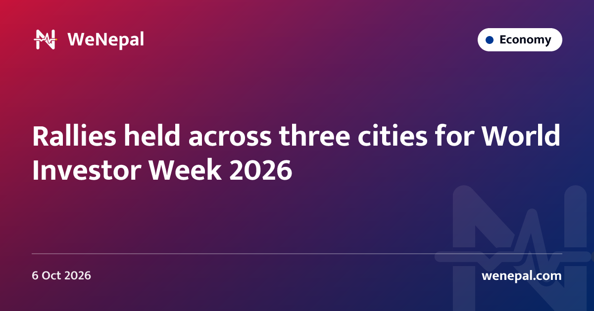 Rallies held across three cities for World Investor Week 2026