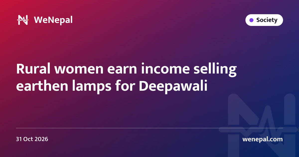 Rural women earn income selling earthen lamps for Deepawali