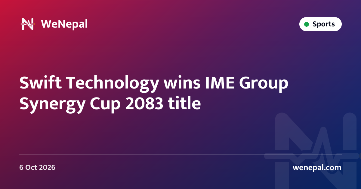 Swift Technology wins IME Group Synergy Cup 2083 title