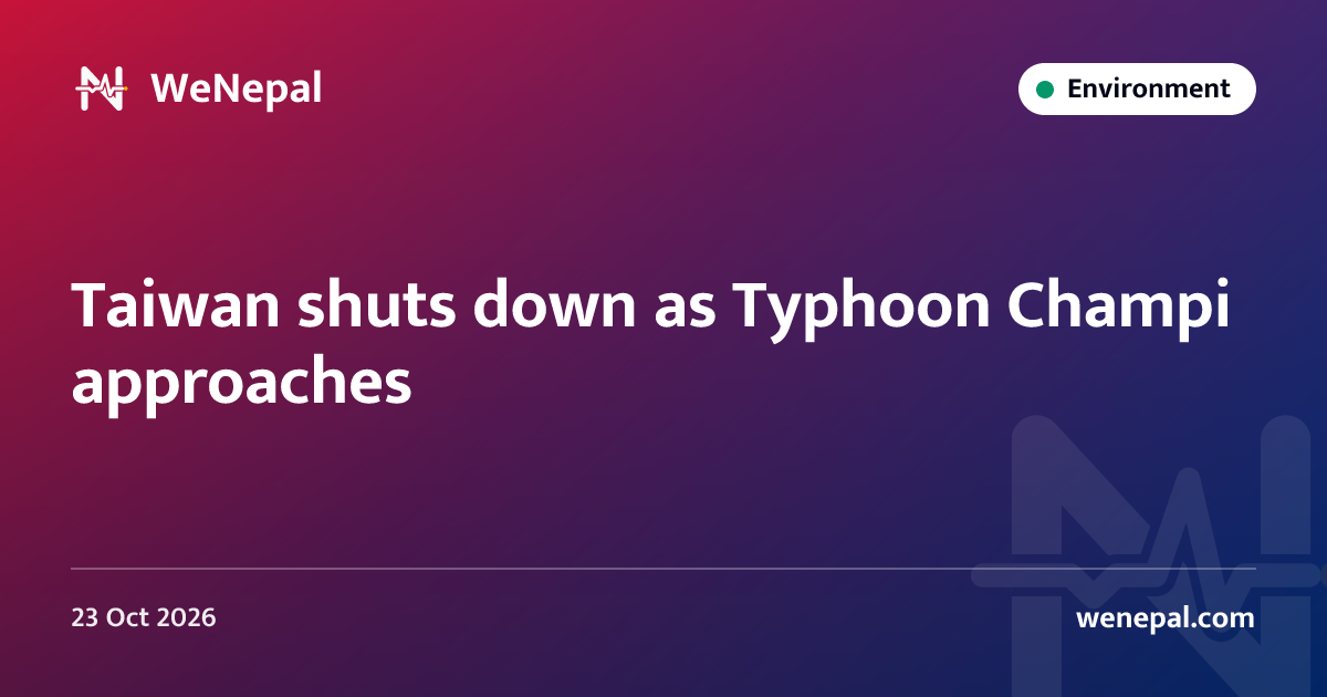 Taiwan shuts down as Typhoon Champi approaches
