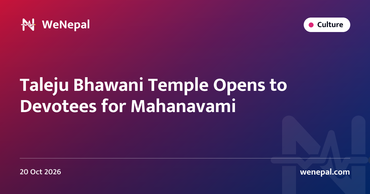 Taleju Bhawani Temple Opens to Devotees for Mahanavami
