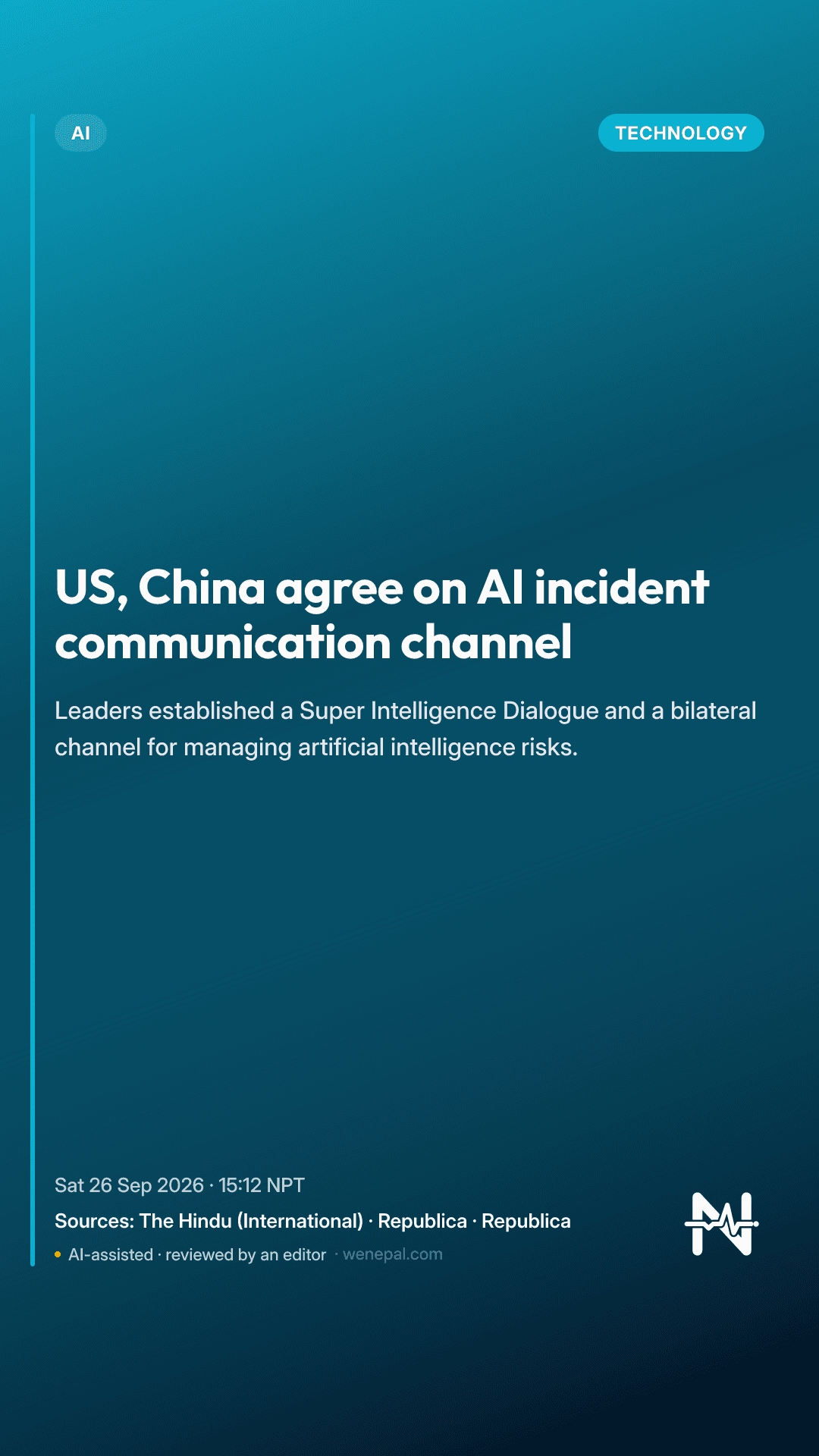 US, China agree on AI incident communication channel