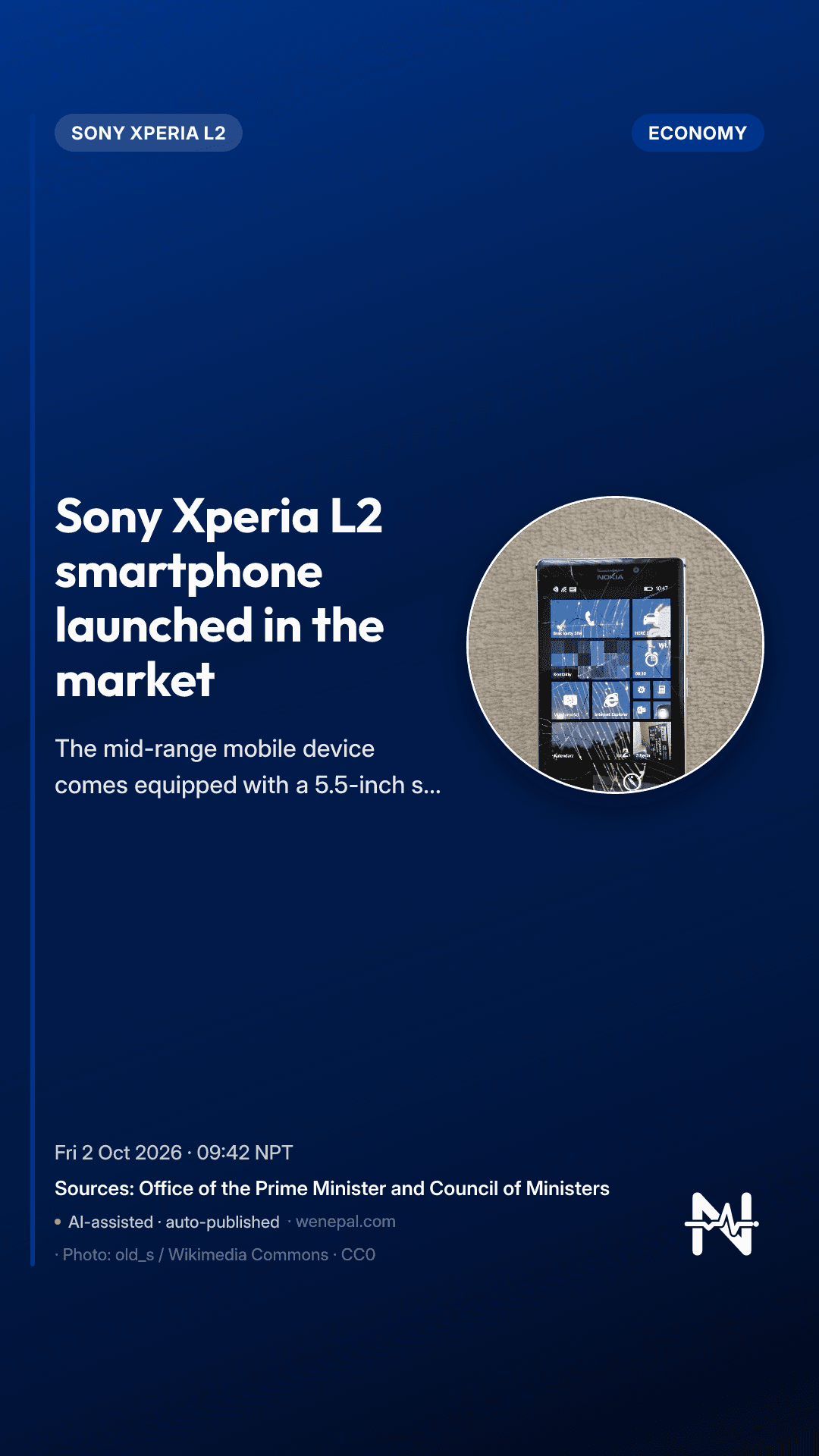 Sony Xperia L2 smartphone launched in the market