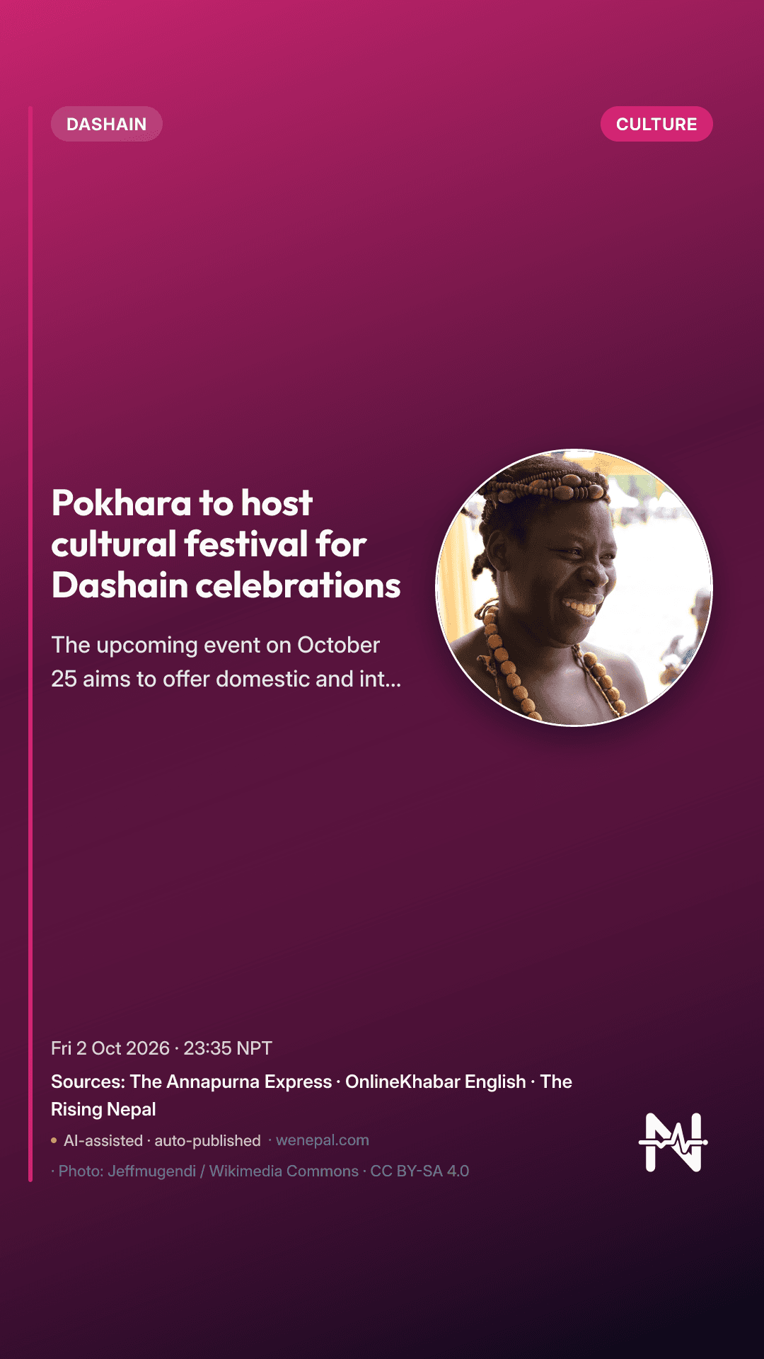 Pokhara to host cultural festival for Dashain celebrations