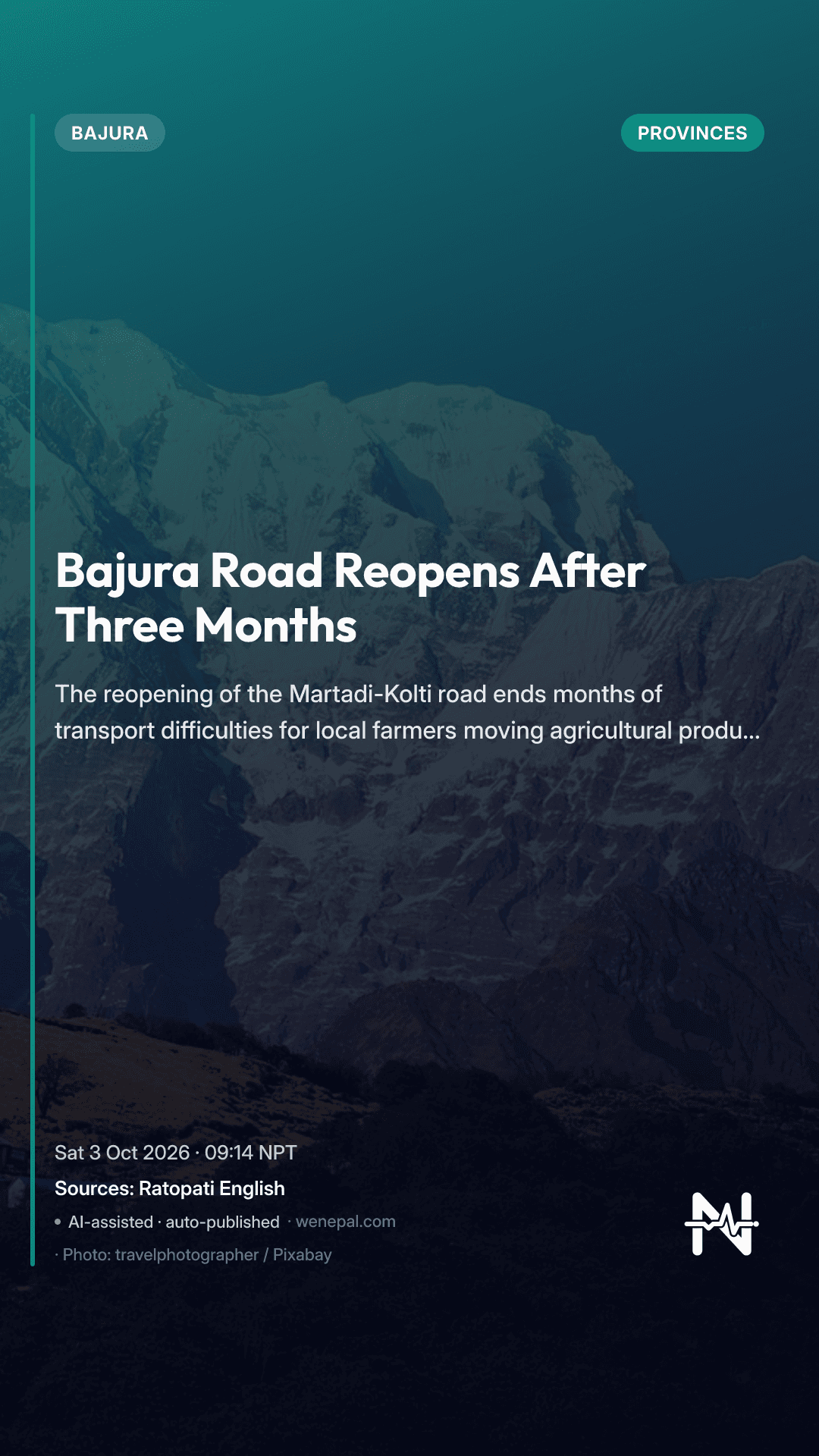 Bajura Road Reopens After Three Months