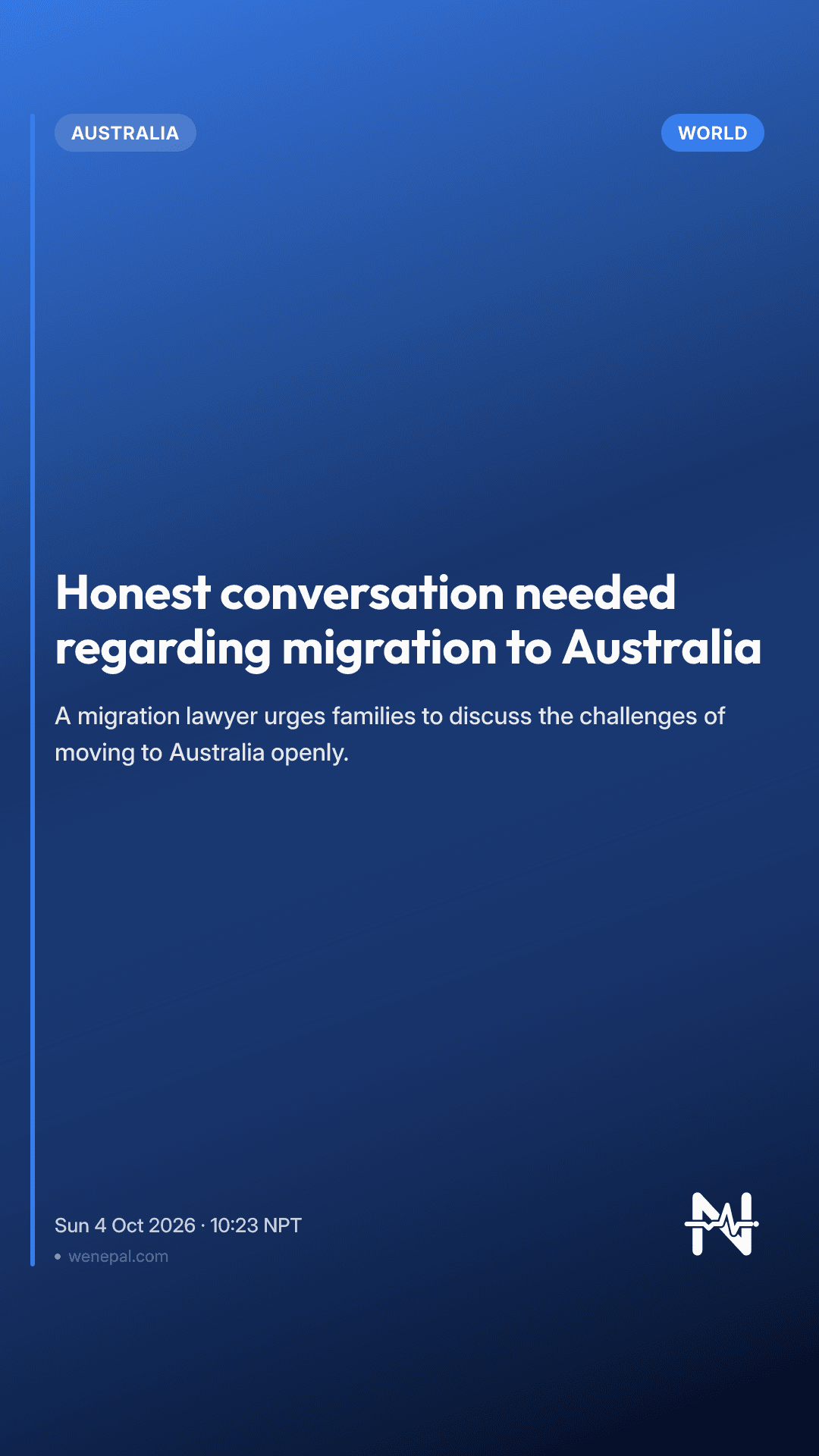 Honest conversation needed regarding migration to Australia