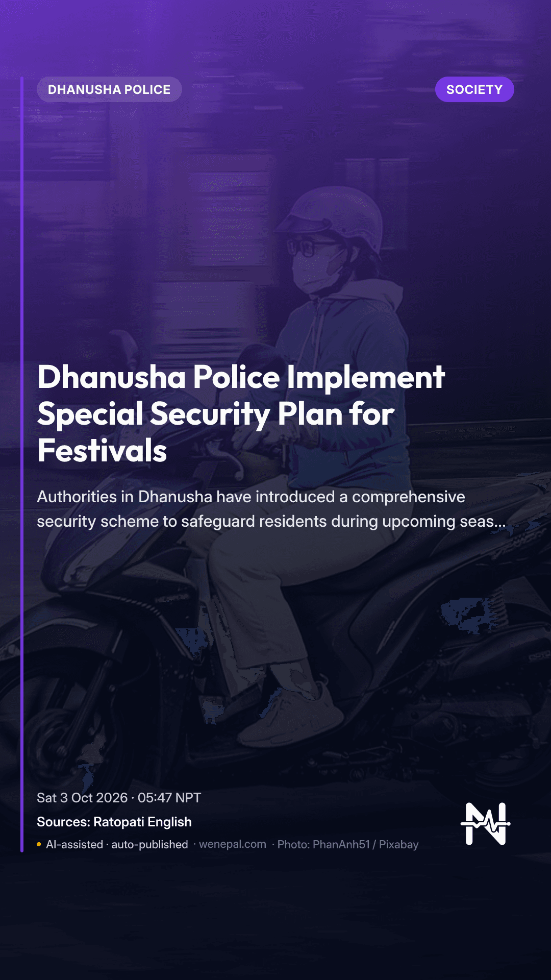 Dhanusha Police Implement Special Security Plan for Festivals