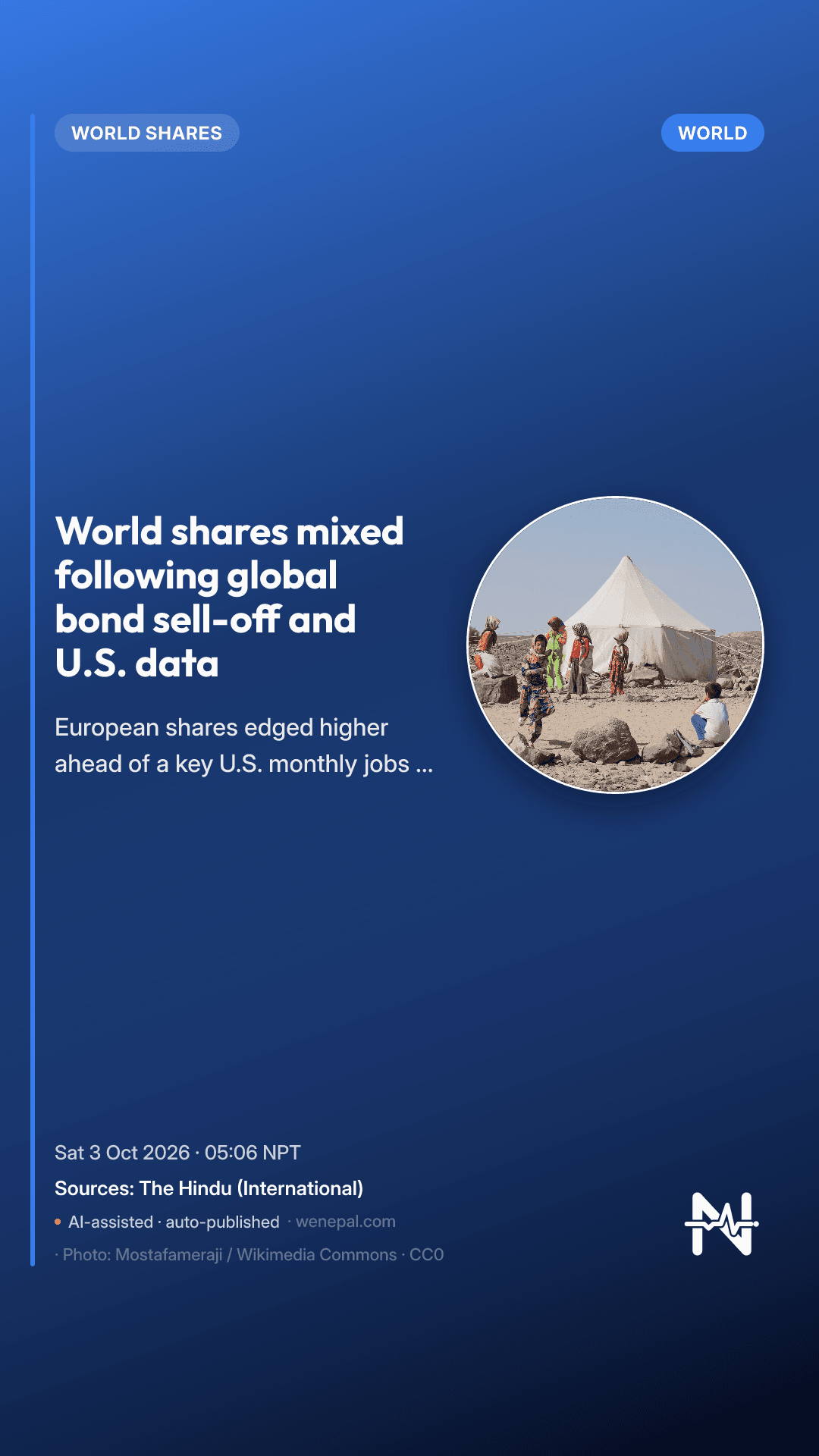 World shares mixed following global bond sell-off and U.S. data