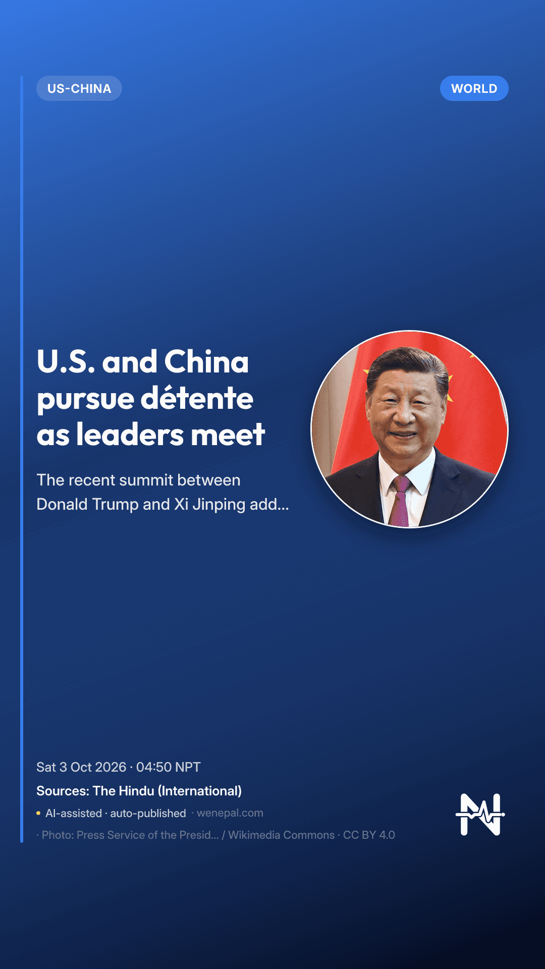 U.S. and China pursue détente as leaders meet