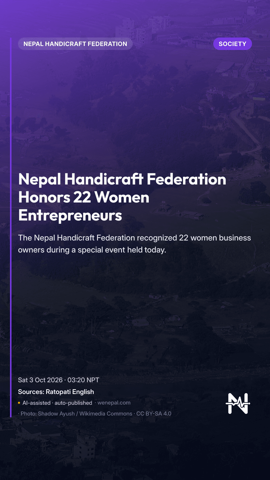 Nepal Handicraft Federation Honors 22 Women Entrepreneurs