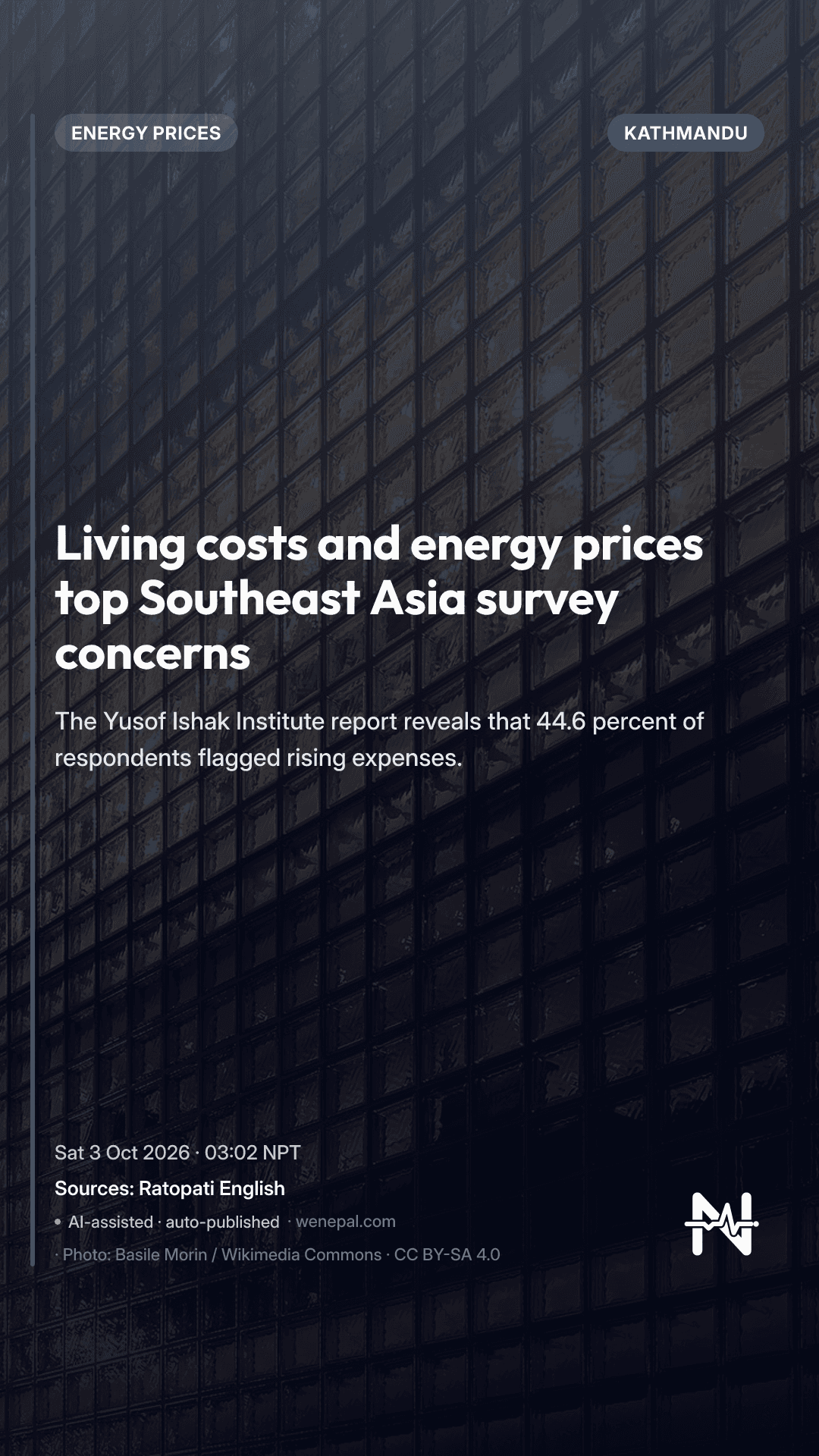 Living costs and energy prices top Southeast Asia survey concerns