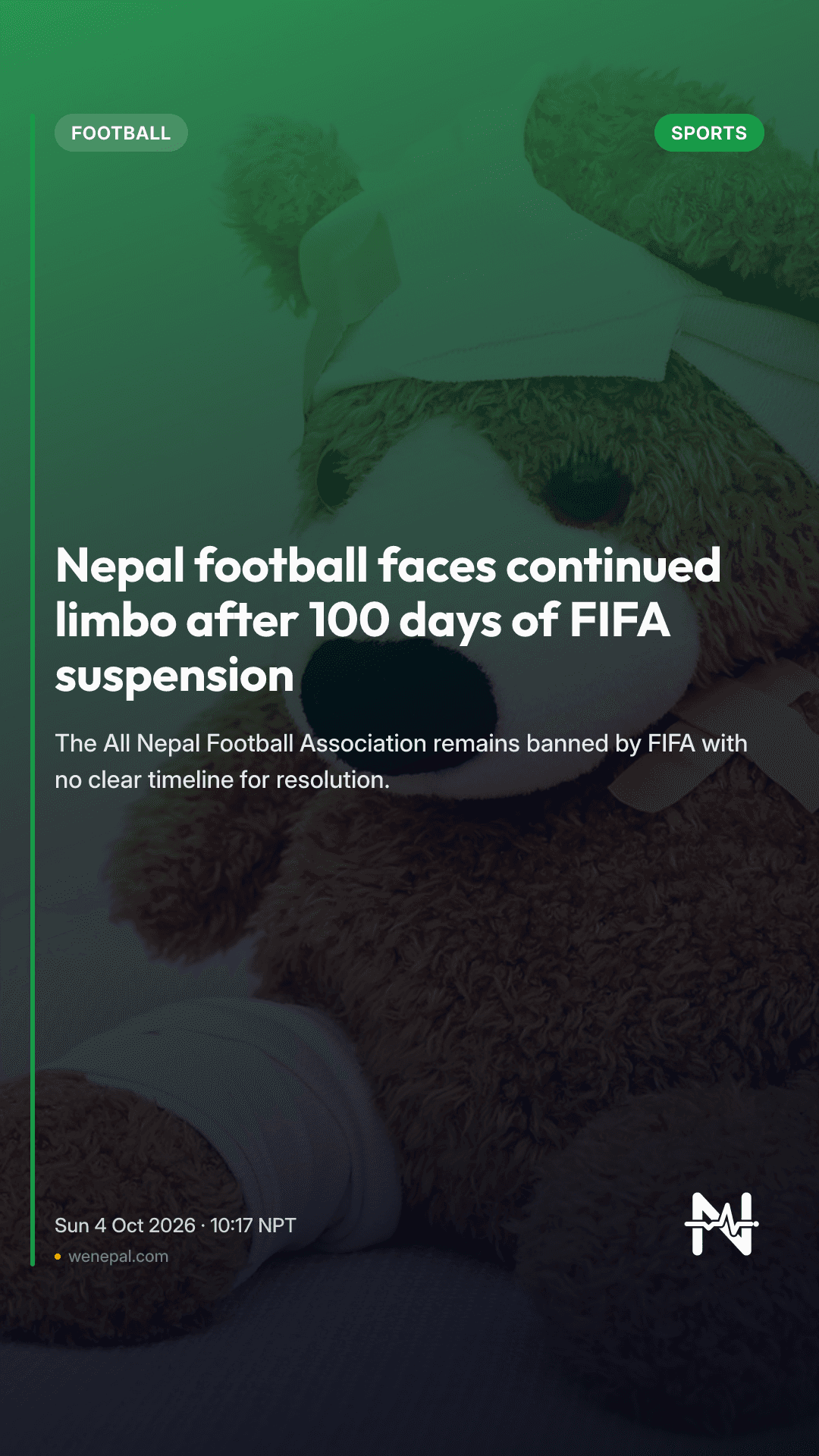 Nepal football faces continued limbo after 100 days of FIFA suspension