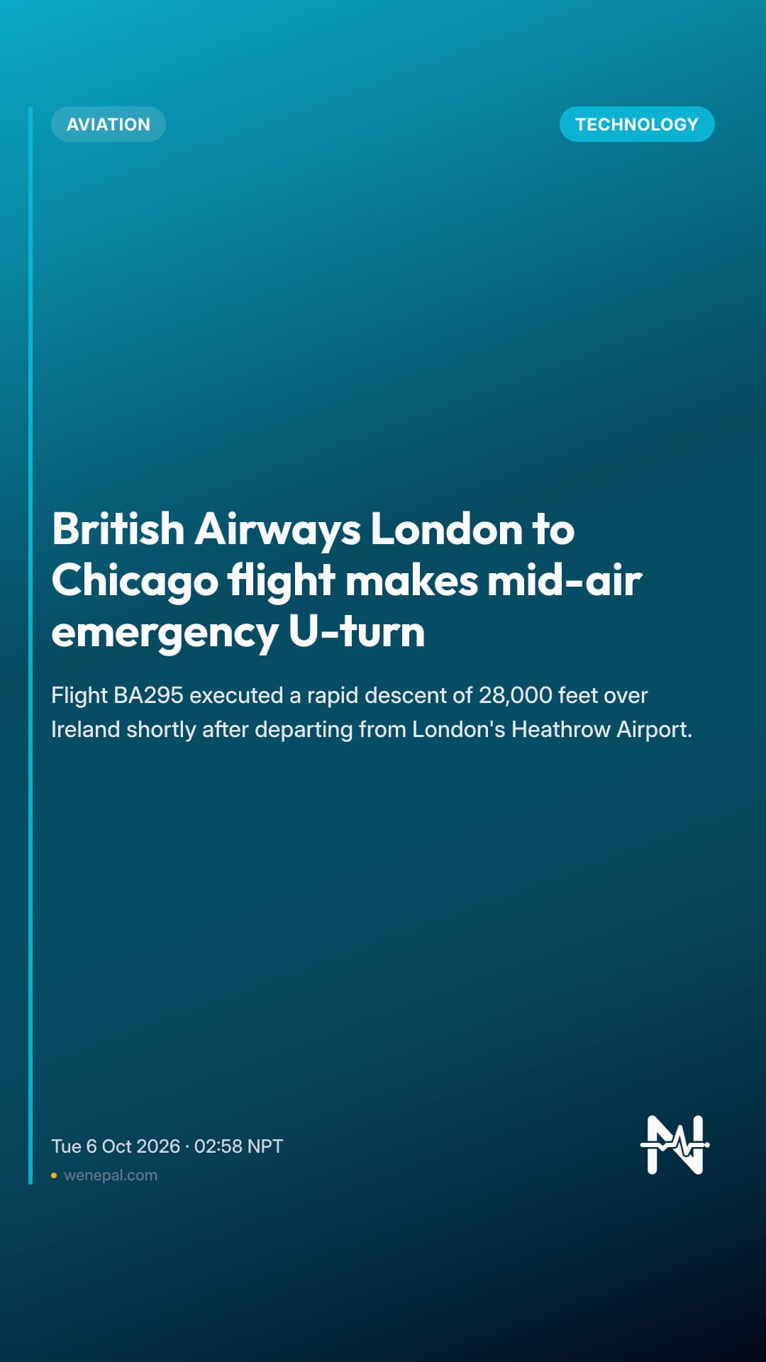 British Airways London to Chicago flight makes mid-air emergency U-turn