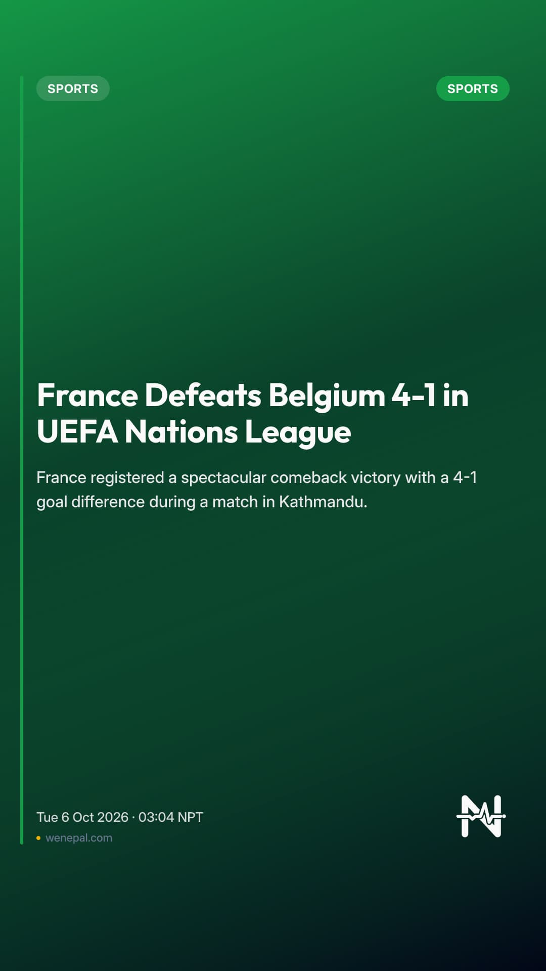 France Defeats Belgium 4-1 in UEFA Nations League