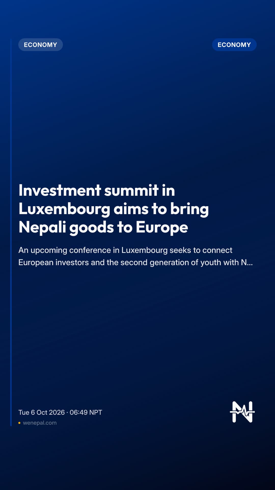 Investment summit in Luxembourg aims to bring Nepali goods to Europe