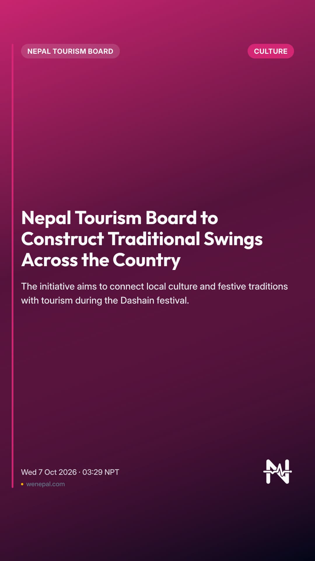 Nepal Tourism Board to Construct Traditional Swings Across the Country