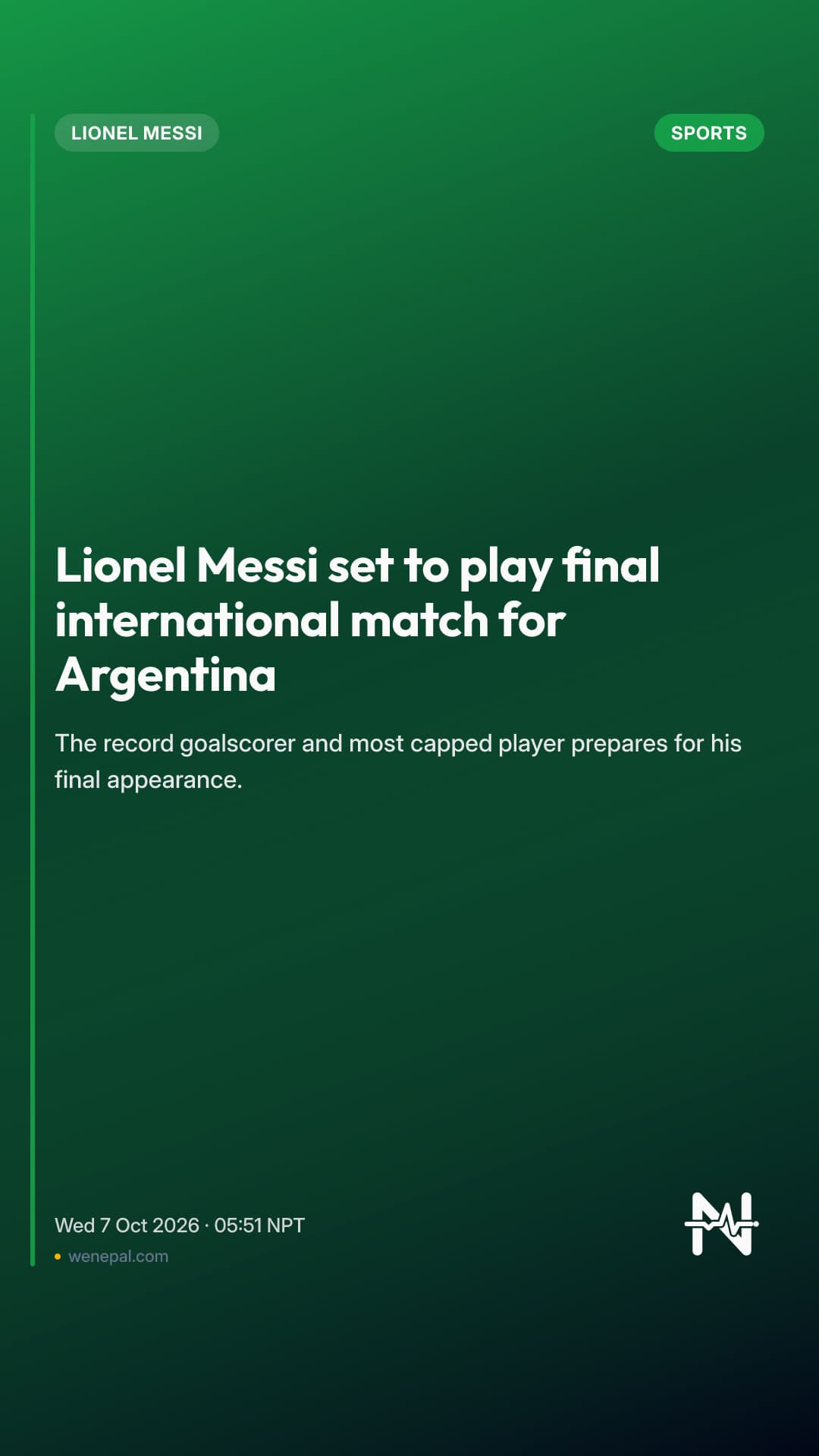 Lionel Messi set to play final international match for Argentina