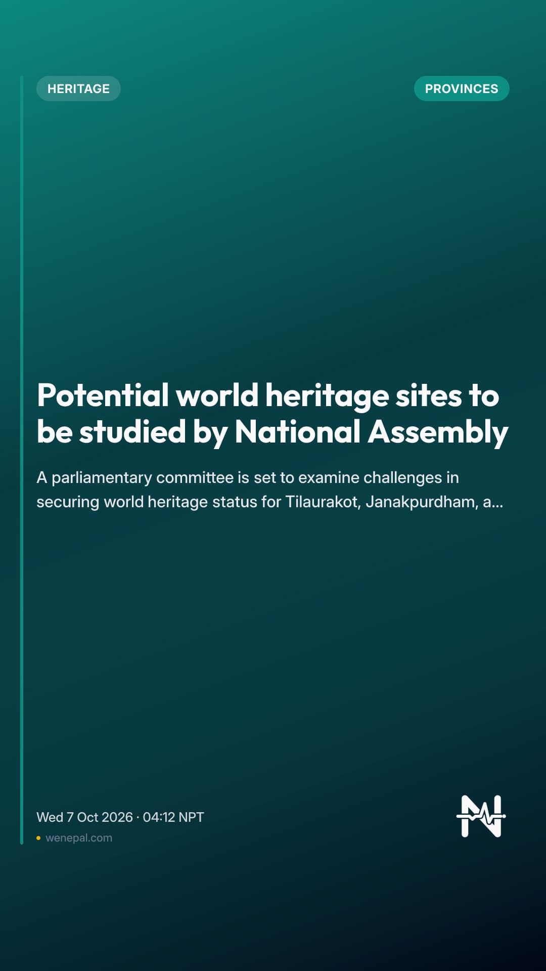 Potential world heritage sites to be studied by National Assembly